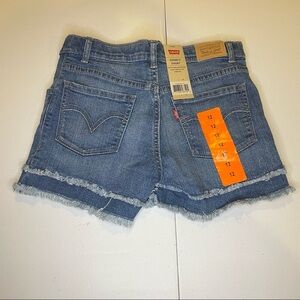 Levi's Girls' Girlfriend Fit Denim Shorty Shorts